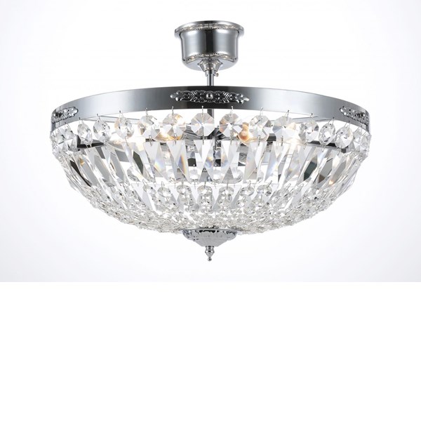 Norrsken Design Rhea Kristallplafond Stor 48Cm Krom