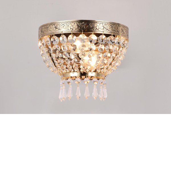 Norrsken Design Queen Vägglampett Kristall, Fransk-Guld