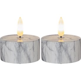 Star Trading Flamme Marble LED Värmeljus 2-pack