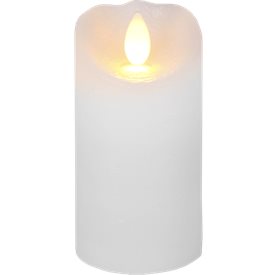 Star Trading Glow Blockljus Led Batteri 10Cm, Vit