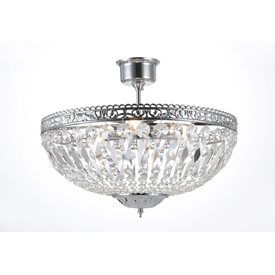 Norrsken Design Classic Kristallplafond Krom Mellan