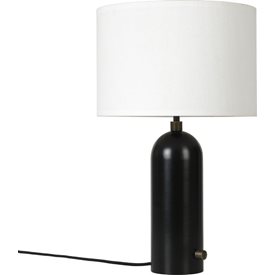 Gubi Gravity Bordslampa Small Blackened Steel/White Shade