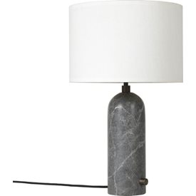 Gubi Gravity Bordslampa Small Grey Marble/White Shade