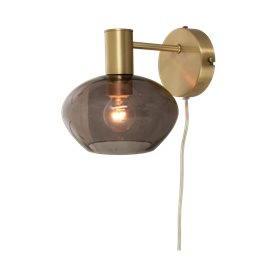 Aneta Lighting Bell Vägglampa Mattmässing-Rökfärgad