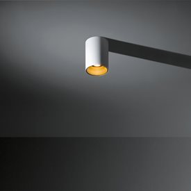 Modular Lotis Tubed Surface vit/guld downlight mr16 12V (exkl. trafo & ljuskälla)