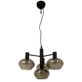 Aneta Lighting Bell Pendel 4:A Rund Svart-Rökgrå