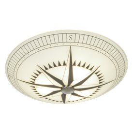 Aneta Lighting Kompass Plafond 50Cm Vit-Svart-Stål