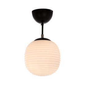 Aneta Lighting RILLE plafond, svart/opal