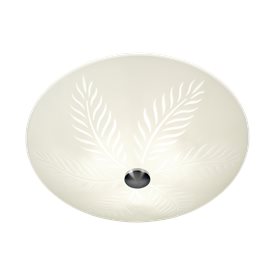 Aneta Lighting Palmblad plafond 50cm mattvit-stål