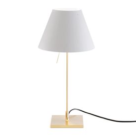 Luceplan Costanzina bordslampa Mässing Led Inkl. Vit Skärm