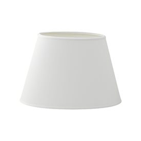 Hallbergs Belysning Lampskärm Oval 25Cm Vit Chintz Fast Fäste E27