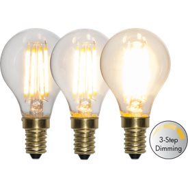 Star Trading Klot Led Filament 3-Stegs Dim Klar 4W E14 2100K Utgår