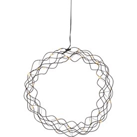 Star Trading Curly Krans 30Cm Led Svart