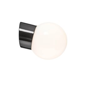 Ifö Electric Classic Glob Sned Svart/Blank Opalglas 150Mm Ip54