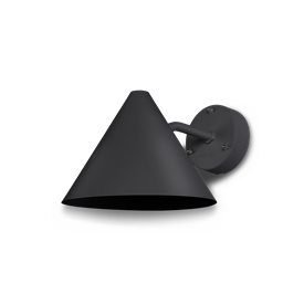 Westal Tratt vägglampa IP23, Svart