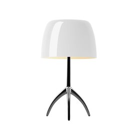 Foscarini Lumiere Piccola Bordslampa Svartkrom/Varmvit Dimmer E14