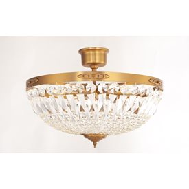 Norrsken Design Rhea Kristallplafond Stor 48Cm Borstad Mässing