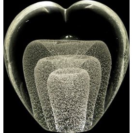 Rba 3-D Heart  Konstglas