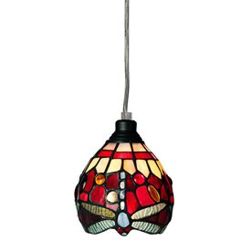 Nostalgia Design Trollslända T03-13 Fönsterlampa Tiffany 13Cm Vin