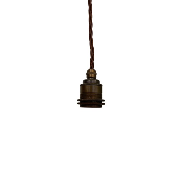 Texa Design Lampupphäng E27 Antik Tvinnad Brun Sladd 2,5M