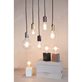Star Trading Lys Lampfot E27 10 cm i trä, Vit, brun & svart
