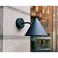 Westal Tratt vägglampa IP23, Svart