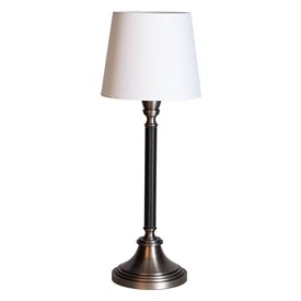 By Rydéns Dinant Bordslampa H60 Cm, Antik Med Vit Skärm