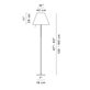 Luceplan Costanza golvlampa dimbar, Aluminium & vit skärm