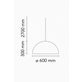 Flos Skygarden S1 taklampa 60 cm, Matt Rostbrun