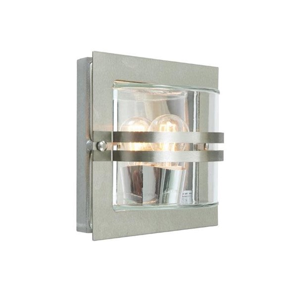Norlys Bern 650 vägglampa utomhus IP54, Stål med klarglas