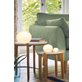 Aneta Lighting Globus bordslampa oval 18x14, Opalvit