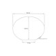Aneta Lighting Globus bordslampa oval 18x14, Opalvit