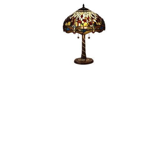 Nostalgia Design Trollslända Oliv B05-40 Bordslampa Tiffany 40Cm