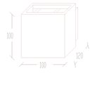 Westal Illusion Box Vägg Vit Led Ip54 Ställbar Ljusbild