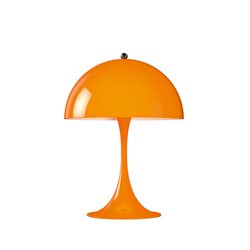 Orange fönsterlampa
