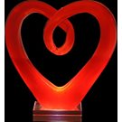 Rba Hjärta Röd 12,5Cm Konstglas