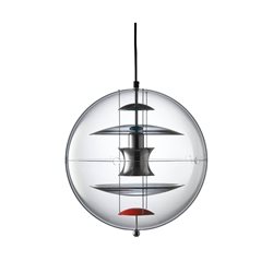 Verpan Vp Globe Pendel 40Cm Vit/Glas Färgat