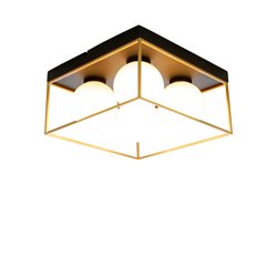 Aneta Lighting Astro Plafond Liten Svart/Guld/Opal