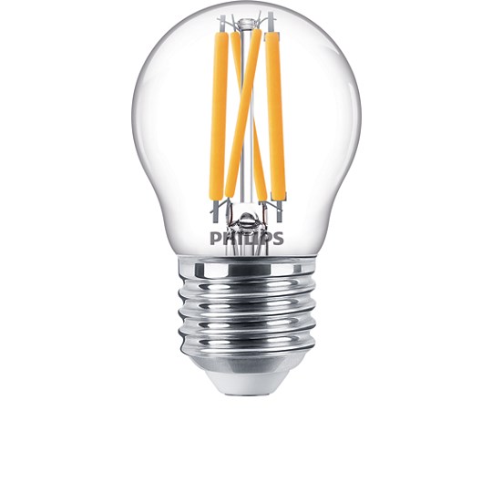 Philips Lighting Klot Led Filament Klar 4,5W 2700K-2100K E27 Dim-To-Warm