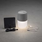 Konstsmide Assisi Bordslampa Solcellslampa/USB LED Grå/Vit