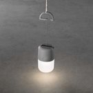 Konstsmide Assisi Bordslampa Solcellslampa/USB LED Grå/Vit