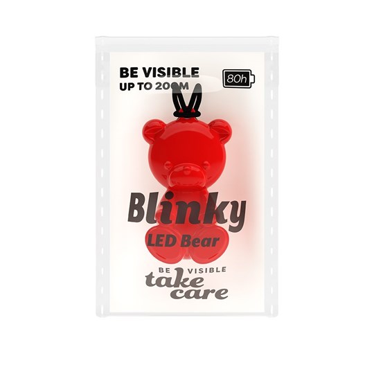 Save Lives Now Blinky Led Bear Röd
