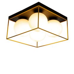 Aneta Lighting ASTRO plafond stor, svart/guld/opal