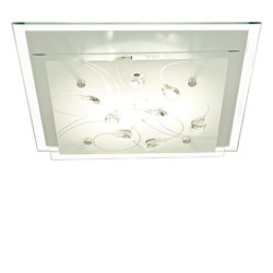 Aneta Lighting DEMI plafond, fyrkantig, glas
