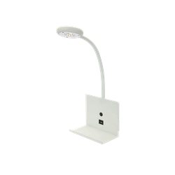 Aneta Lighting ZET sänglampa m. USB laddare, vit