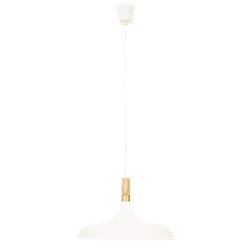 Aneta Lighting SENSE taklampa 45 cm, vit/trä/matt mässing