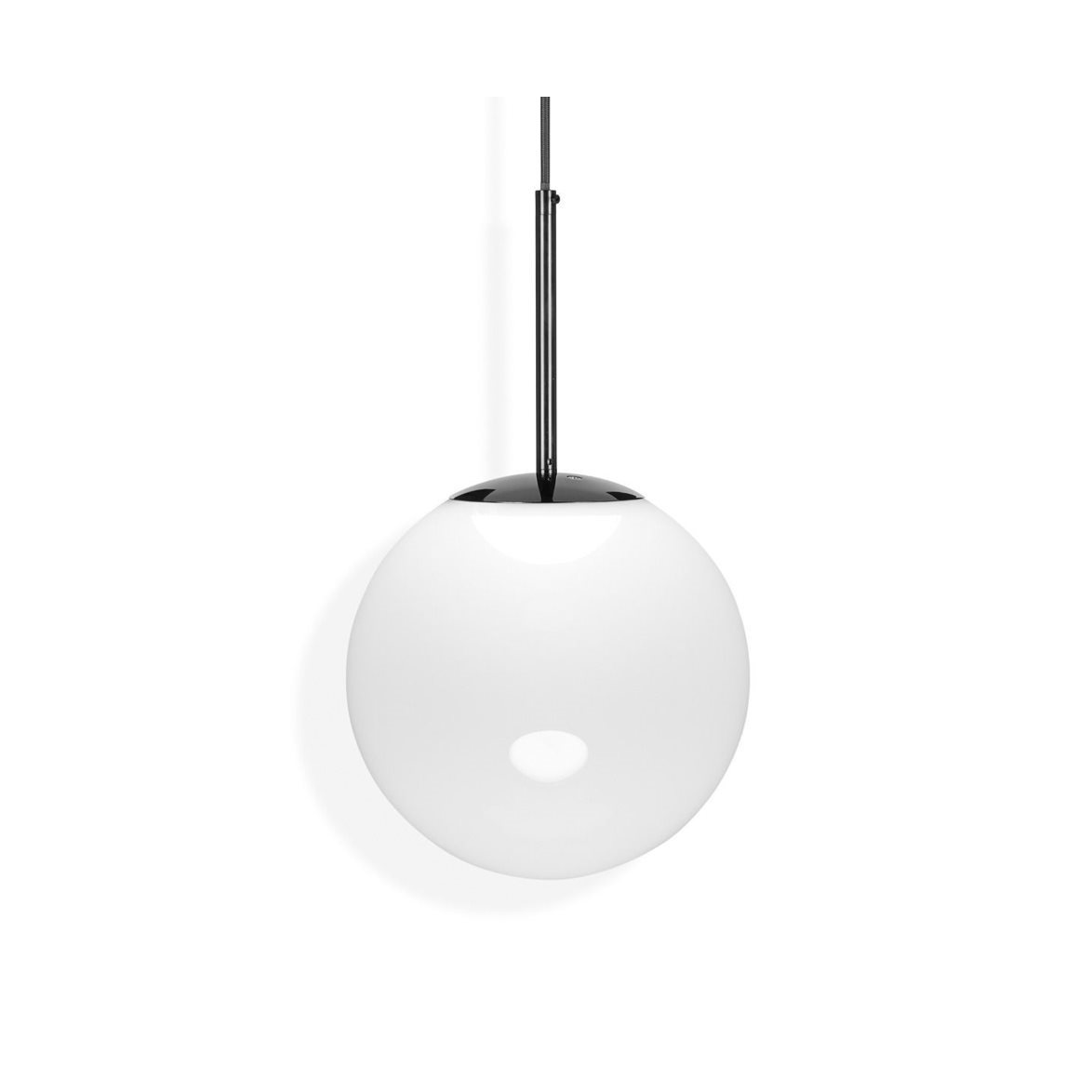 Opal 25 LED pendel, opal/svart 25cm
