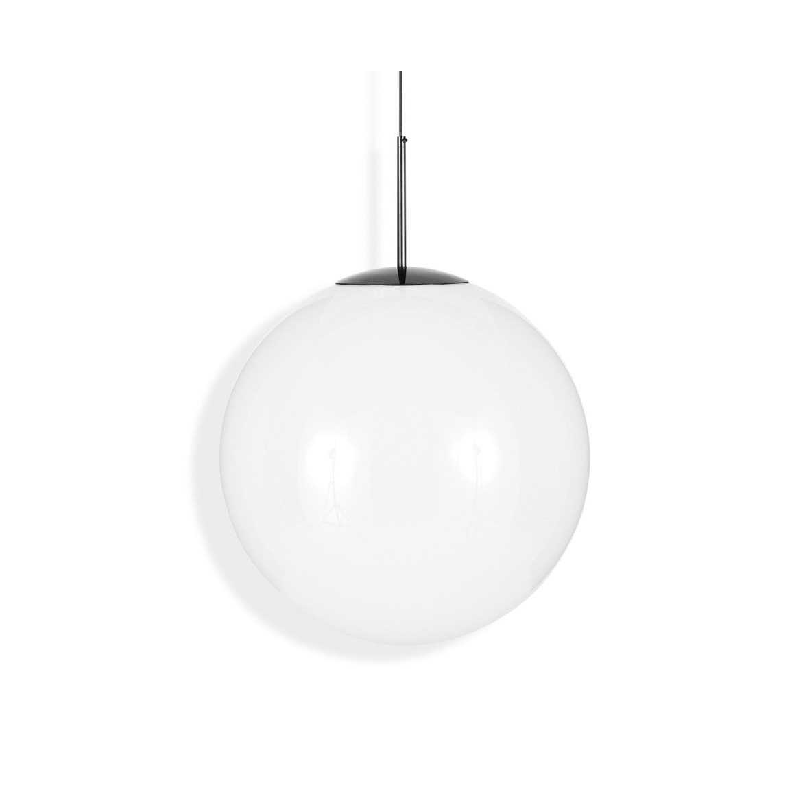 Opal 50 LED pendel, opal/svart 50cm