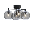 Gloria plafond, Ø46 svartstruktur/rökfärgat glas