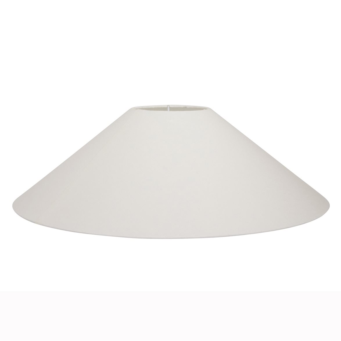 Basic flat lampskärm, vit 42cm